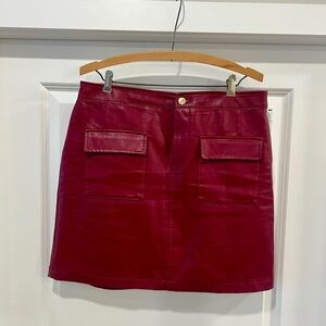 Marc New York Vibrant Burgandy Mini Skirt